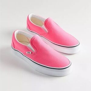 Vans Off the Wall Classic Slip on Sneaker Rare Neon Knockout Pink Women’s Size 7